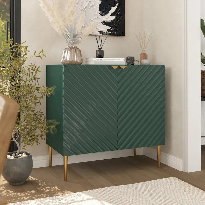 Clihome 2-Door Storage Buffet Sideboard with Adjustable Shelf