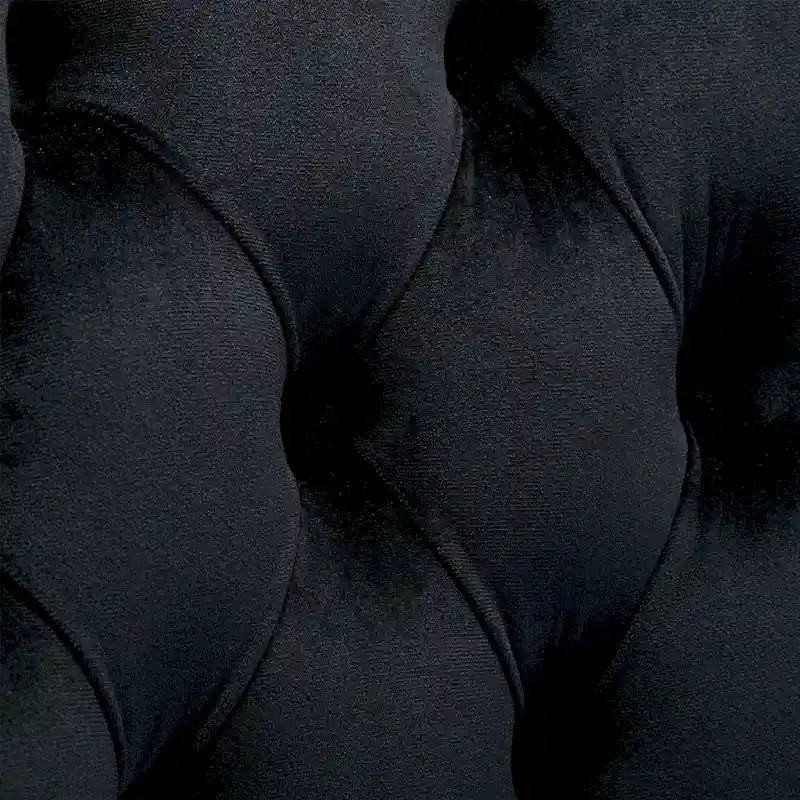 Tufted Solid Wood Contemporary Velvet Upholstered Dining Chairs with Nailhead Trim & Wood Legs, 2-Pcs Set