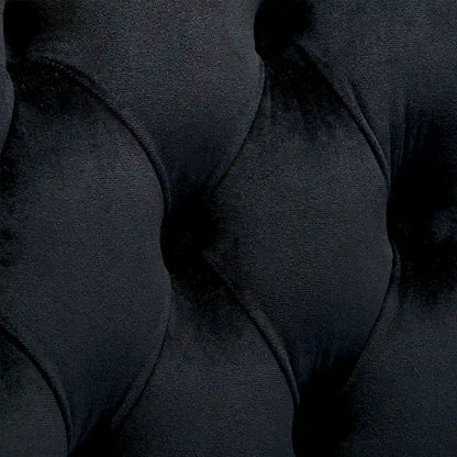 Tufted Solid Wood Contemporary Velvet Upholstered Dining Chairs with Nailhead Trim & Wood Legs, 2-Pcs Set