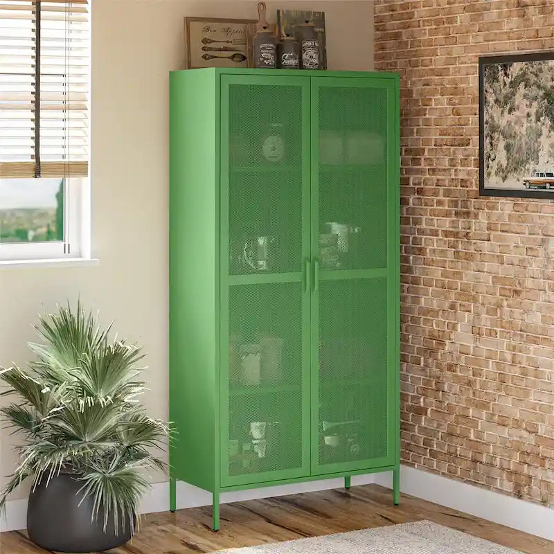 The Novogratz Channing Tall 2 Door Metal Storage Cabinet