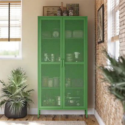 The Novogratz Channing Tall 2 Door Metal Storage Cabinet