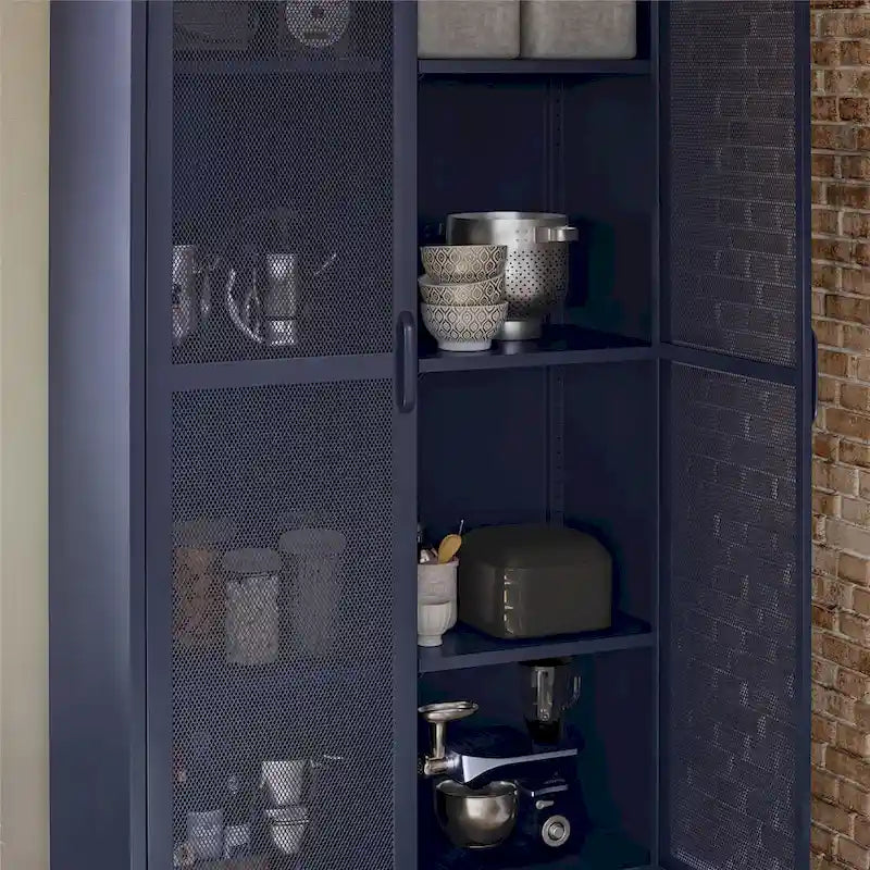 The Novogratz Channing Tall 2 Door Metal Storage Cabinet