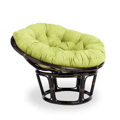 Bali 42-inch Rattan Papasan Chair with Microsuede Cushion
