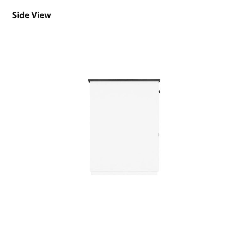 Storage Sideboard with Pet House Modern Home Essential in Black/White