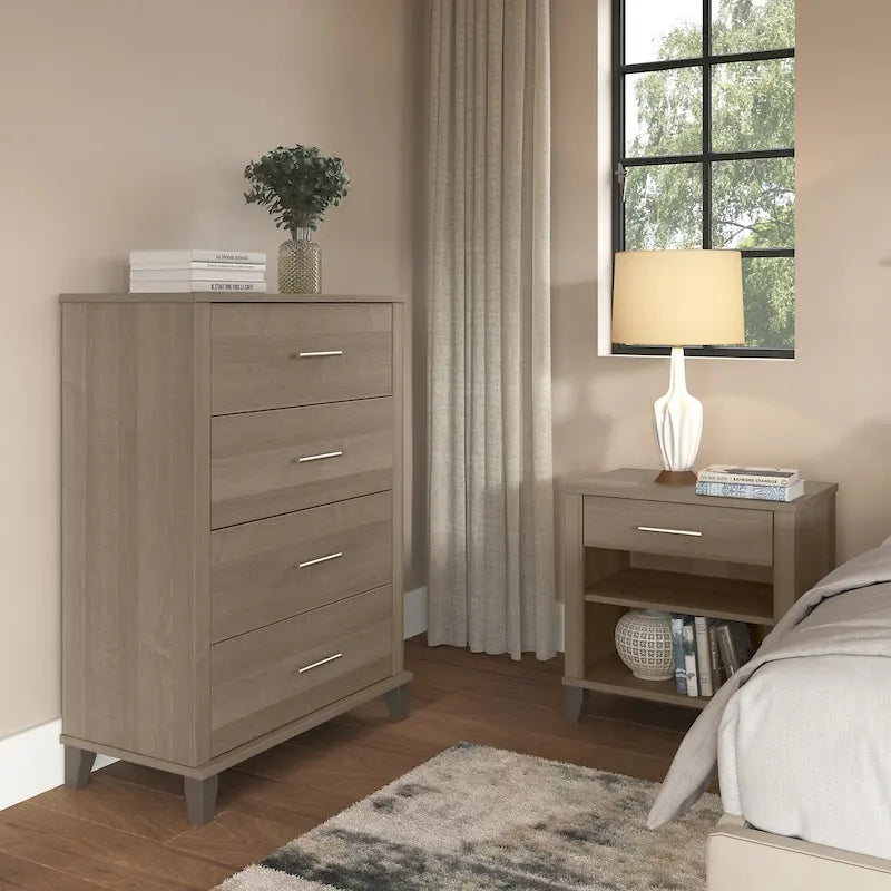 Somerset Chest of Drawers and Nightstand Set by Bush Furniture
