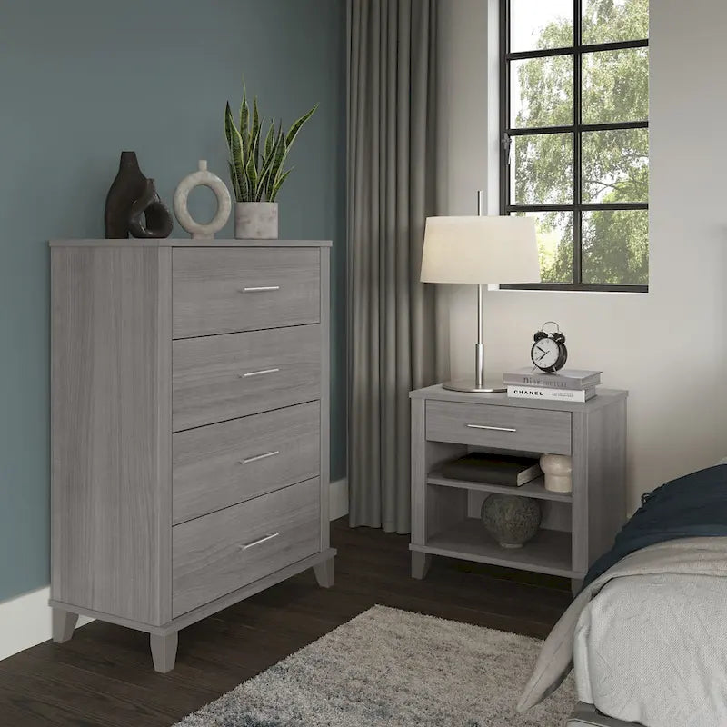 Somerset Chest of Drawers and Nightstand Set by Bush Furniture