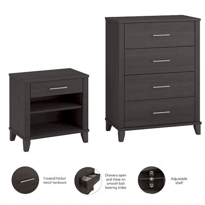Somerset Chest of Drawers and Nightstand Set by Bush Furniture