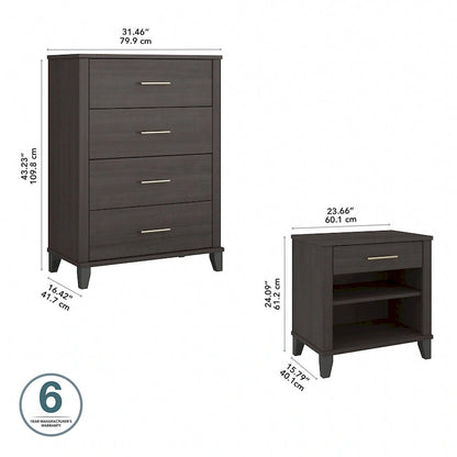 Somerset Chest of Drawers and Nightstand Set by Bush Furniture