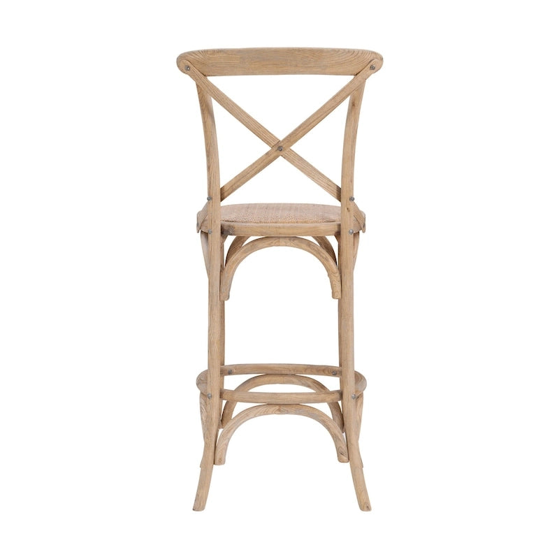 Delilah Rustic Cross Back Bar Stool