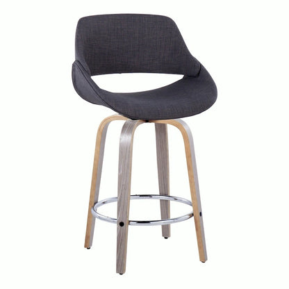 Carson Carrington Svellingen 26 Fixed-Height Counter Stool with Round Chrome Footrest (Set of 2)