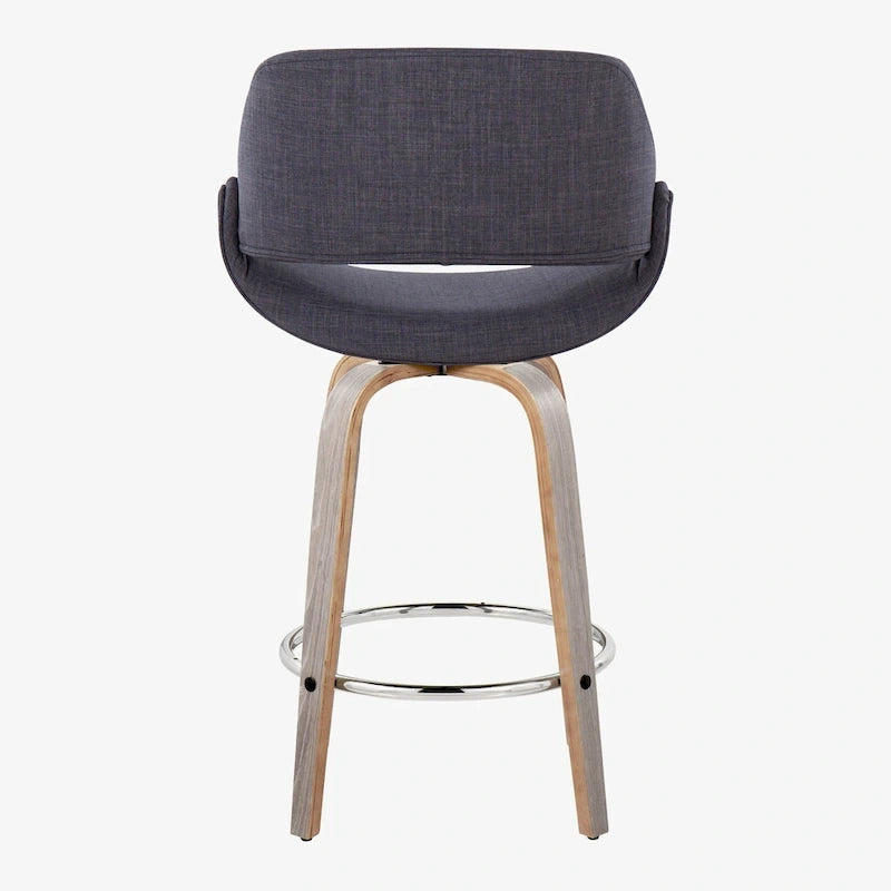 Carson Carrington Svellingen 26 Fixed-Height Counter Stool with Round Chrome Footrest (Set of 2)