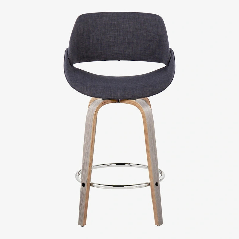 Carson Carrington Svellingen 26 Fixed-Height Counter Stool with Round Chrome Footrest (Set of 2)