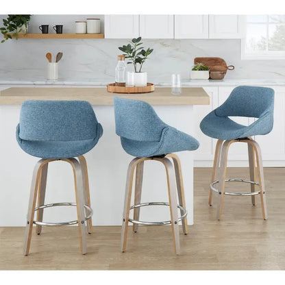 Carson Carrington Svellingen 26 Fixed-Height Counter Stool with Round Chrome Footrest (Set of 2)