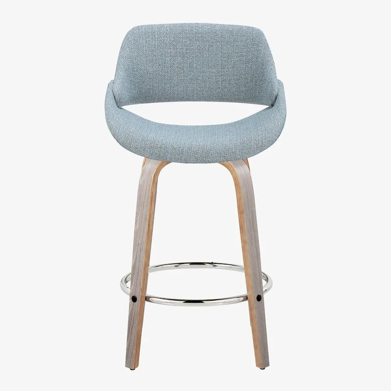 Carson Carrington Svellingen 26 Fixed-Height Counter Stool with Round Chrome Footrest (Set of 2)