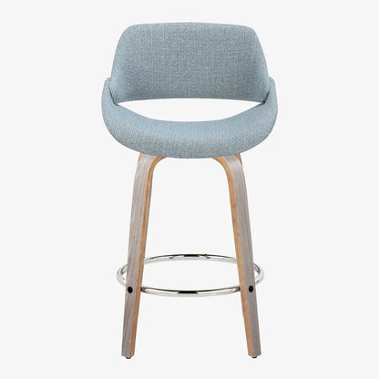 Carson Carrington Svellingen 26 Fixed-Height Counter Stool with Round Chrome Footrest (Set of 2)