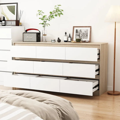 9 Drawer Dresser White Dresser Chest Drawer Storage Organizer Cabinet