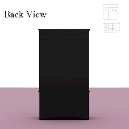 Entryway Hall Trees Bench Shoe Storage Cabinet Coat Rack Hooks White