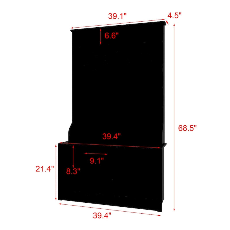 Entryway Hall Trees Bench Shoe Storage Cabinet Coat Rack Hooks White