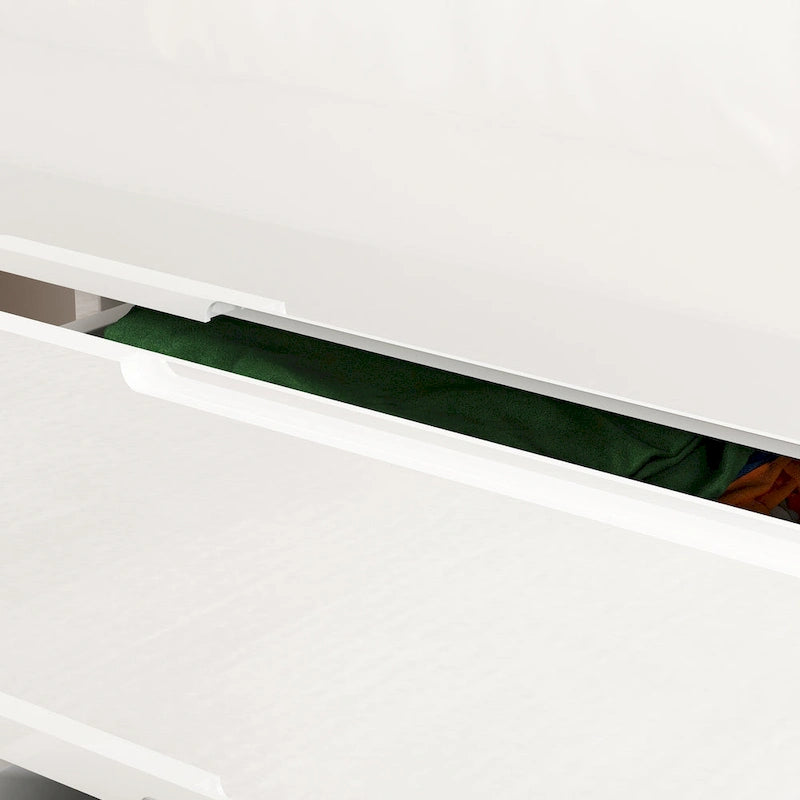 8 Drawer Double Dresser Dressers with High Gloss Drawers With Light