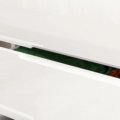 8 Drawer Double Dresser Dressers with High Gloss Drawers With Light