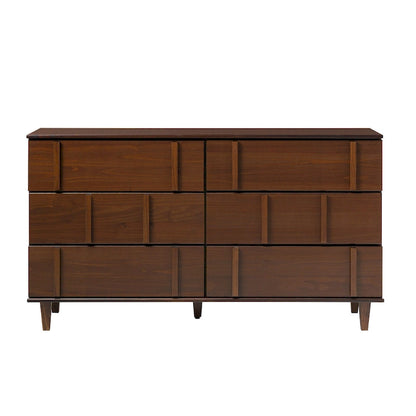 Middlebrook Mid-Century Modern Detailed Solid Wood Dresser