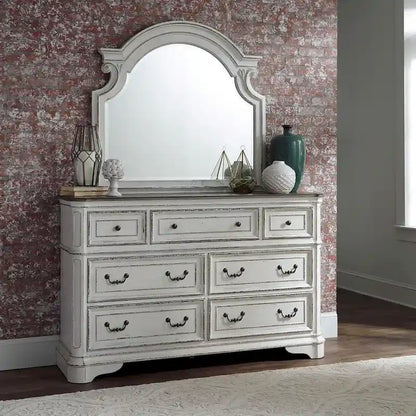 Magnolia Manor Oak Dresser & Mirror Bedroom Set- 2 Finish Options