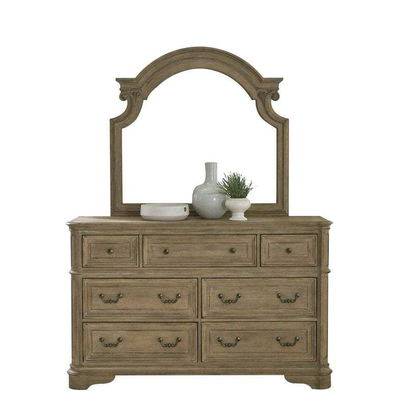 Magnolia Manor Oak Dresser & Mirror Bedroom Set- 2 Finish Options