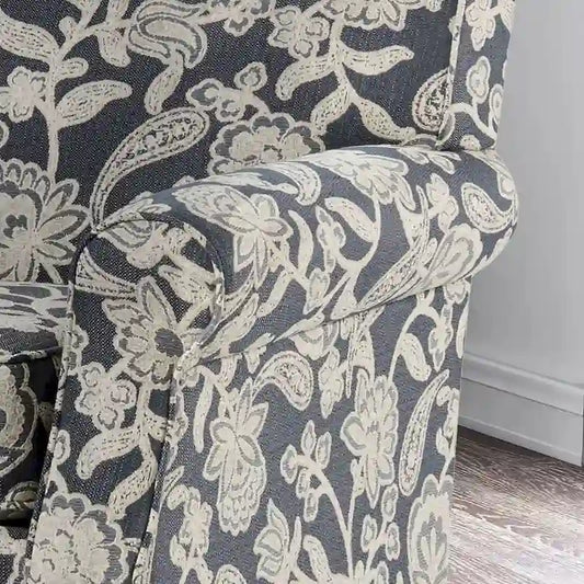 Kilmettin Transitional Chenille Floral Pattern Armchair by Furniture of America