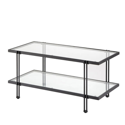Lifestorey Folio Metal and Glass Coffee Table