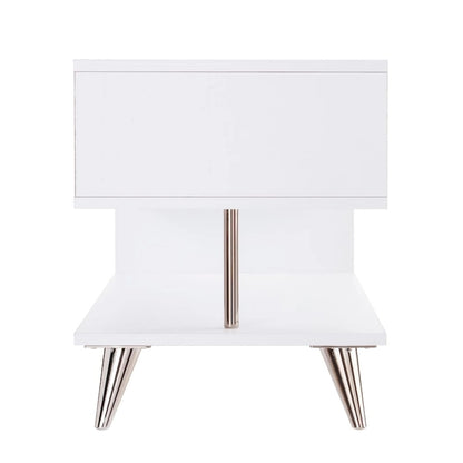 SEI Furniture White Low Profile Media TV Stand for TV's up to 41