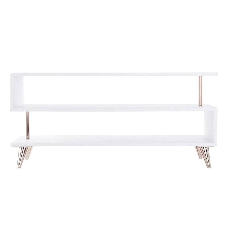 SEI Furniture White Low Profile Media TV Stand for TV's up to 41