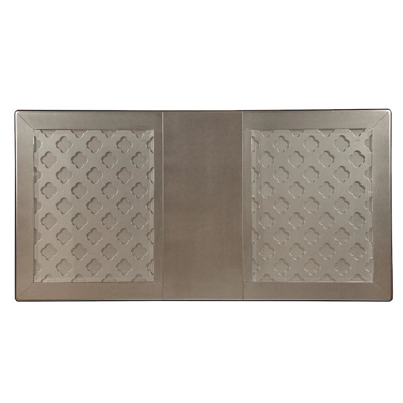 Furniture of America Mora 84-inch Glass Top Expandable Dining Table