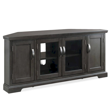 Leick Home 84386 Corner TV Stand with Enclosed Storage