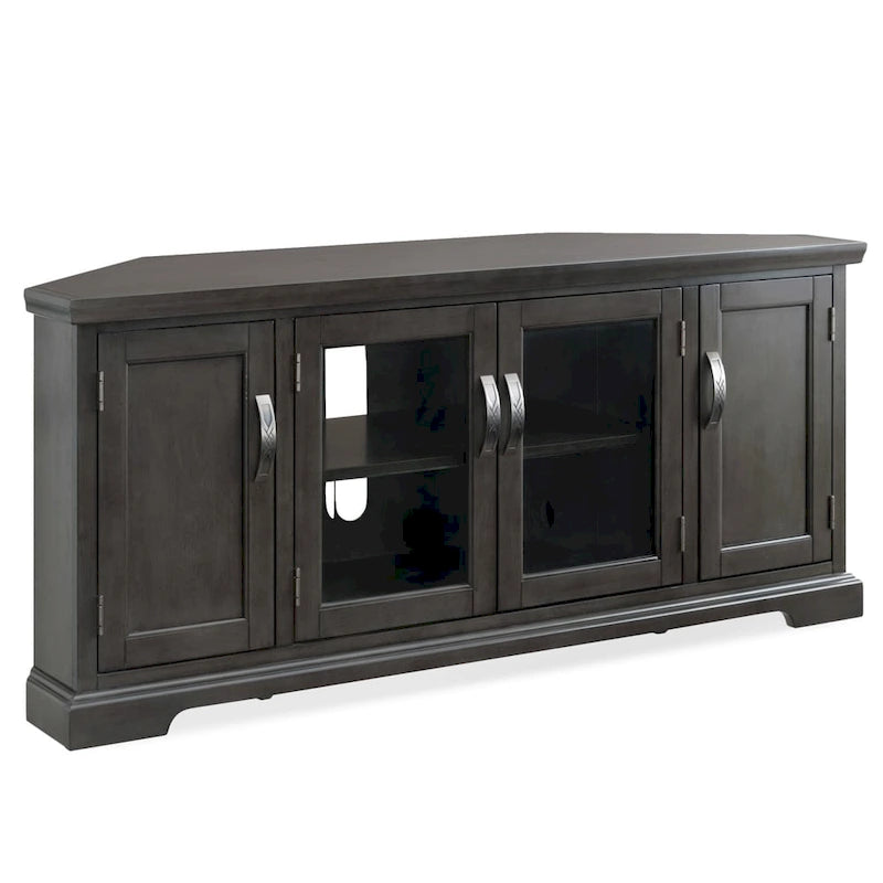 Leick Home 84386 Corner TV Stand with Enclosed Storage
