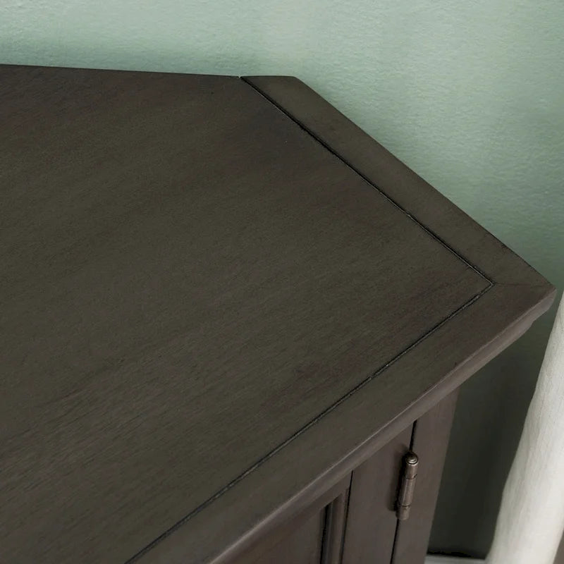 Leick Home 84386 Corner TV Stand with Enclosed Storage