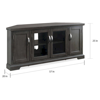 Leick Home 84386 Corner TV Stand with Enclosed Storage