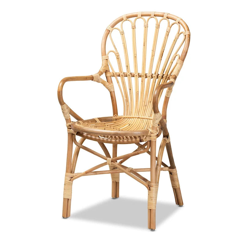 Sheraton Modern Natural Finished Rattan Dining Chair