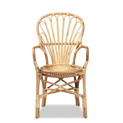 Sheraton Modern Natural Finished Rattan Dining Chair