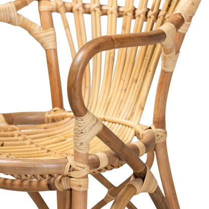 Sheraton Modern Natural Finished Rattan Dining Chair