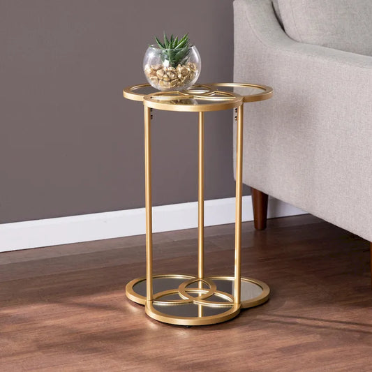 SEI Furniture Shelton Geometric Accent Table