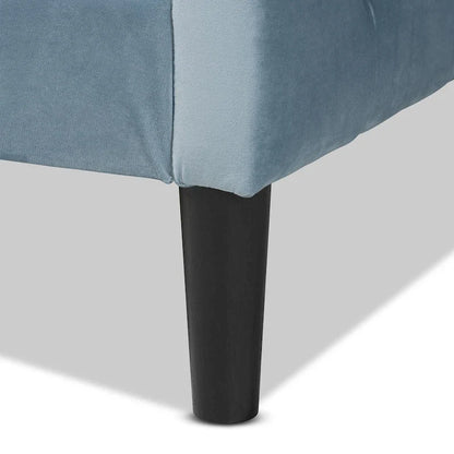 Benjamin Modern&Contemporary Light Blue Velvet Upholstered Wood Daybed