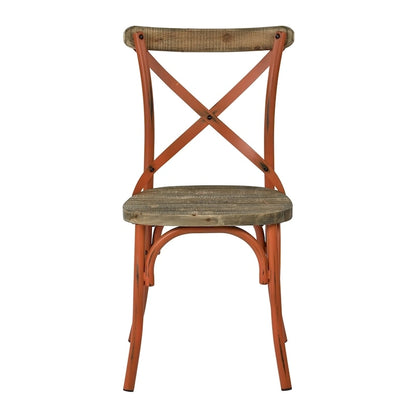 Somerset X Back Antique Metal Dining Chair