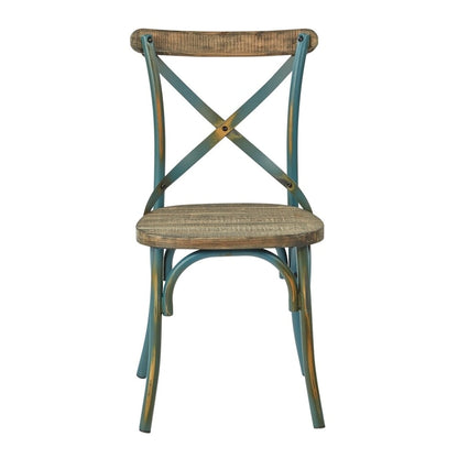 Somerset X Back Antique Metal Dining Chair