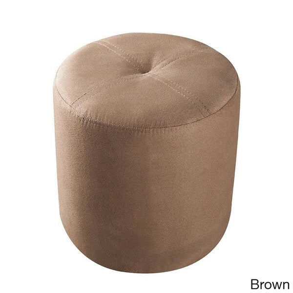 Porch & Den Wynkoop Round Upholstered Stool Ottoman
