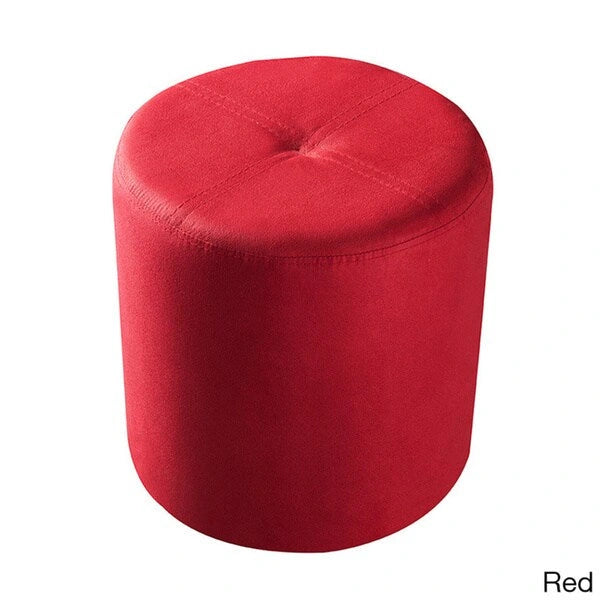 Porch & Den Wynkoop Round Upholstered Stool Ottoman