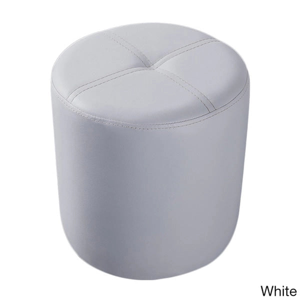 Porch & Den Wynkoop Round Upholstered Stool Ottoman