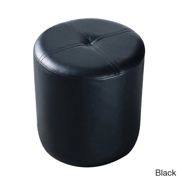 Porch & Den Wynkoop Round Upholstered Stool Ottoman