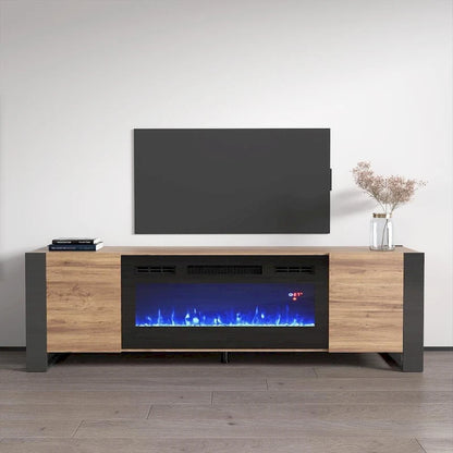 Woody BL-EF Electric Fireplace 77 TV Stand
