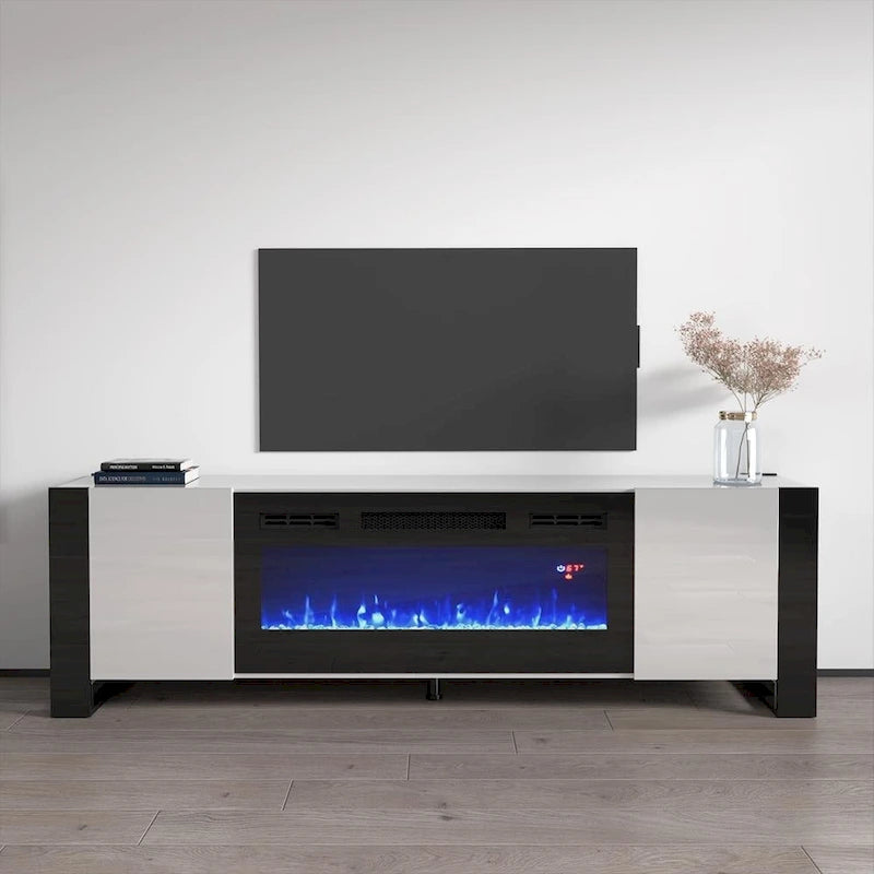 Woody BL-EF Electric Fireplace 77 TV Stand