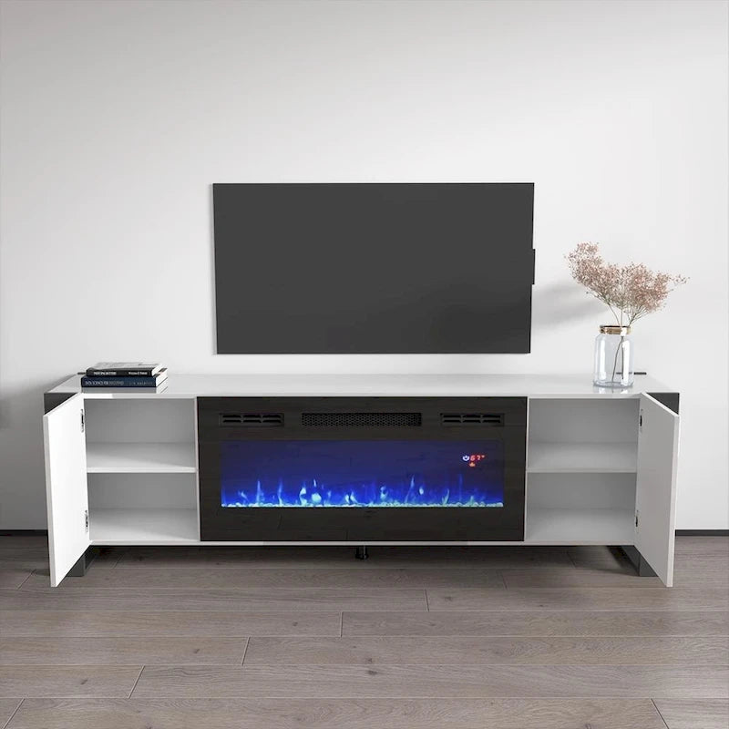 Woody BL-EF Electric Fireplace 77 TV Stand